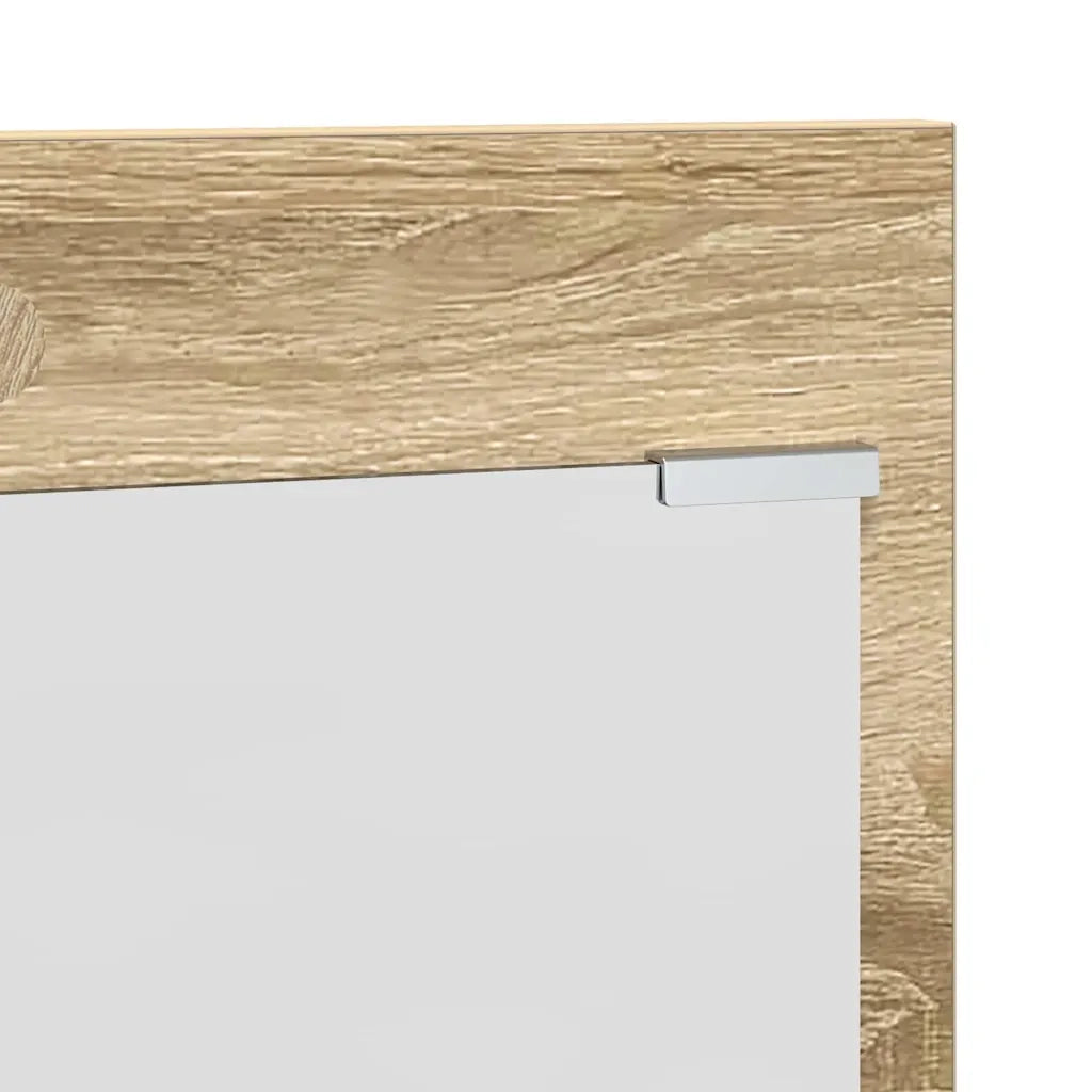 Appendiabiti a muro con specchio-Attaccapanni con specchio Rovere Sonoma 70 x 10 x 90 cm