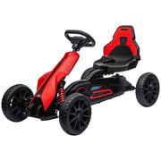 Go-kart per bambini, veicolo a pedali con sedile regolabile e freno a mano, adatto a bambini dai 3 agli 8 anni, ideale per divertirsi all'aria aperta.