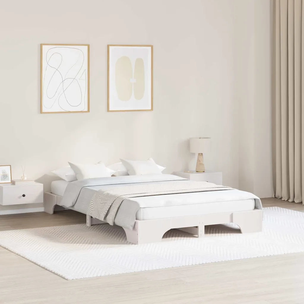Struttura del letto Bianco 120 x 200 cm Pino massello 872864