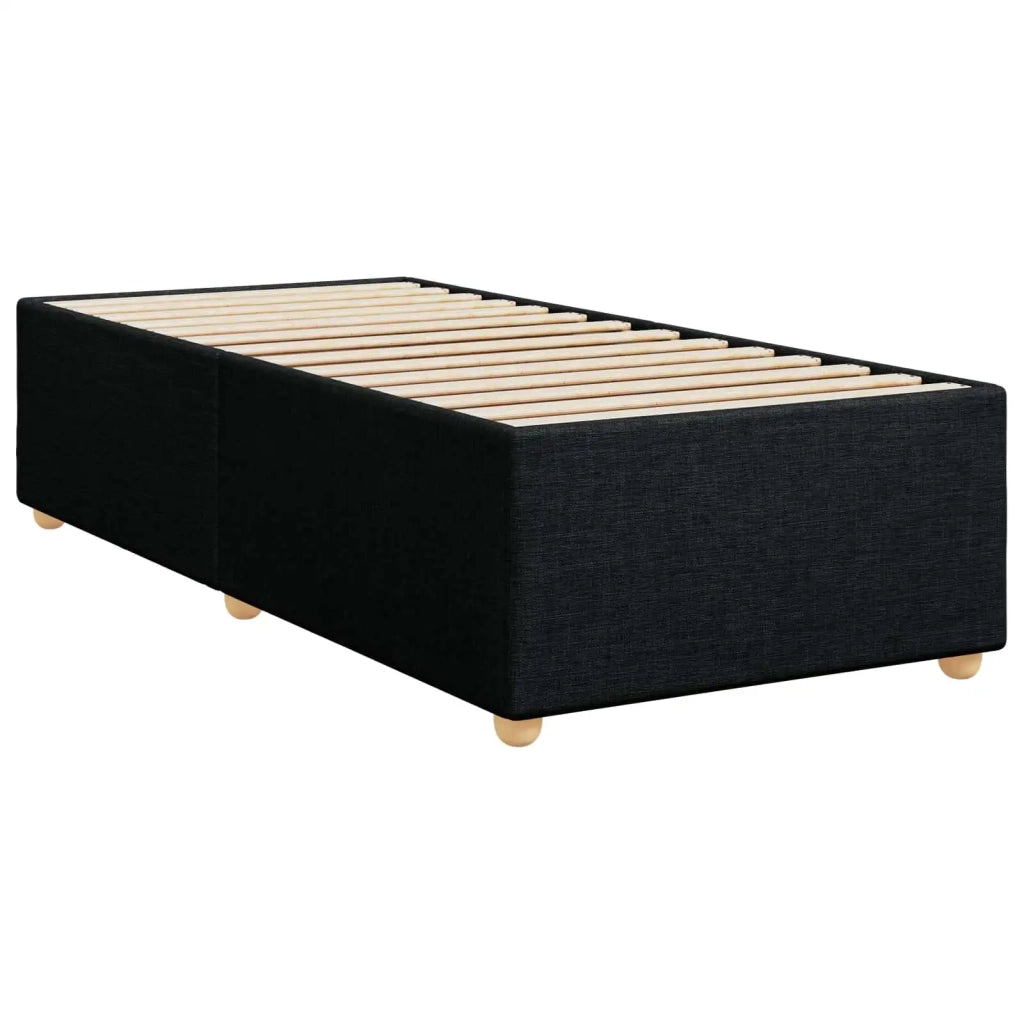 Letto box spring con materasso Nero 100 x 200 cm Tessuto 3455282