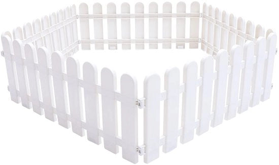 Hek per giardino 50 x 20 cm - 5 pezzi - Plastico - Decorativo - Robusto - Montaggio facile - Adatto per giardiniere - bordo giardino