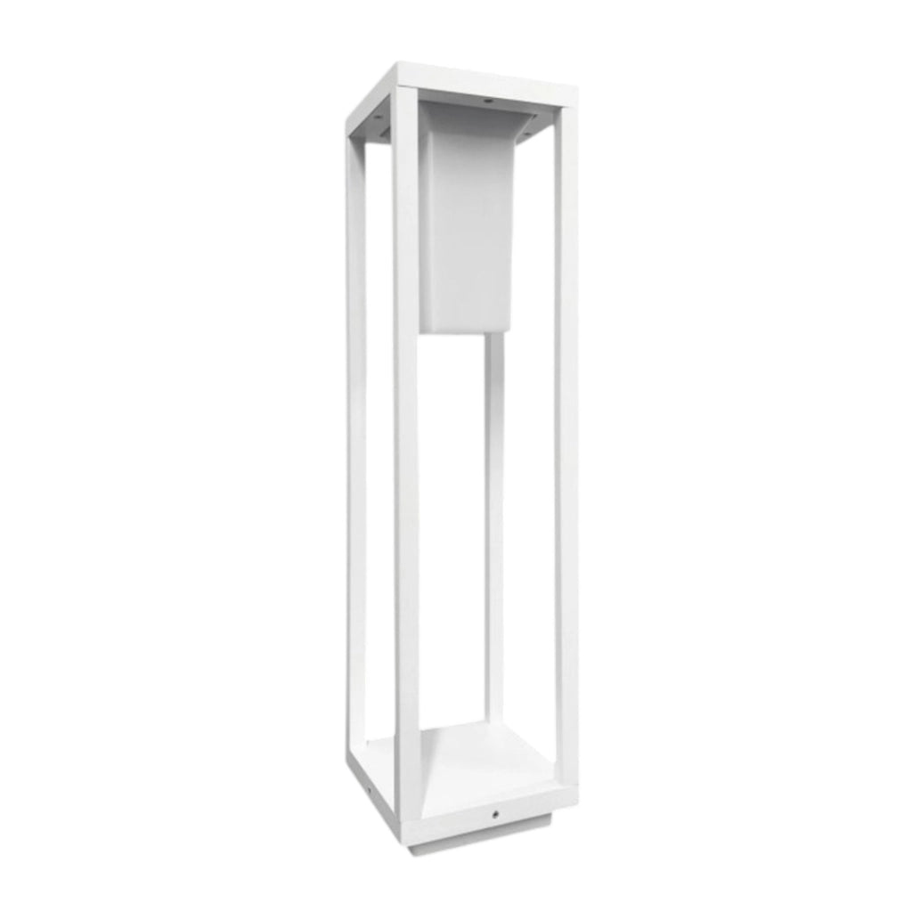 Lampada da Giardino attacco lampadine E27 IP65 H60cm Paletto Luminoso Bianco Moderno Lampioncino da Esterno per Vialetti Giardini