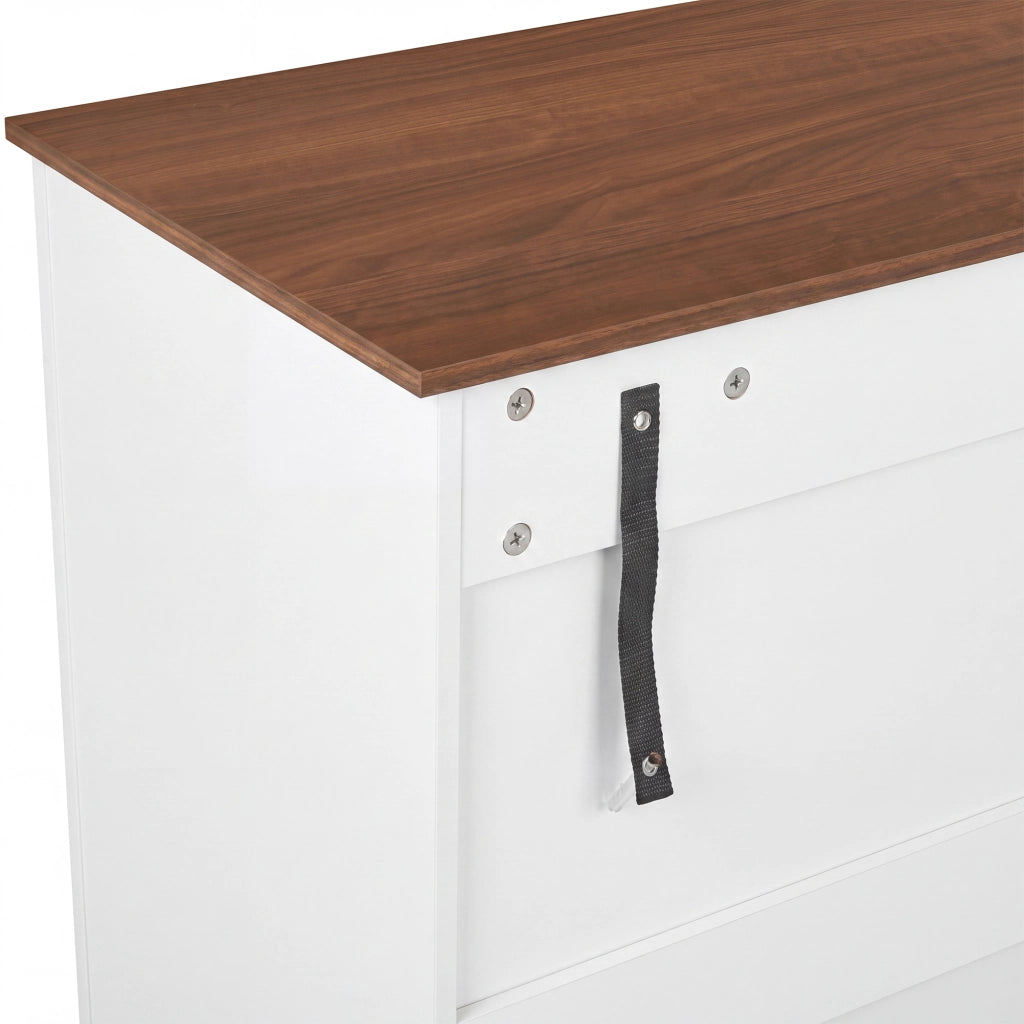 SIDEBOARD con 3 Cassetti e 4 Ante 160x40x75 cm MDF Bianco