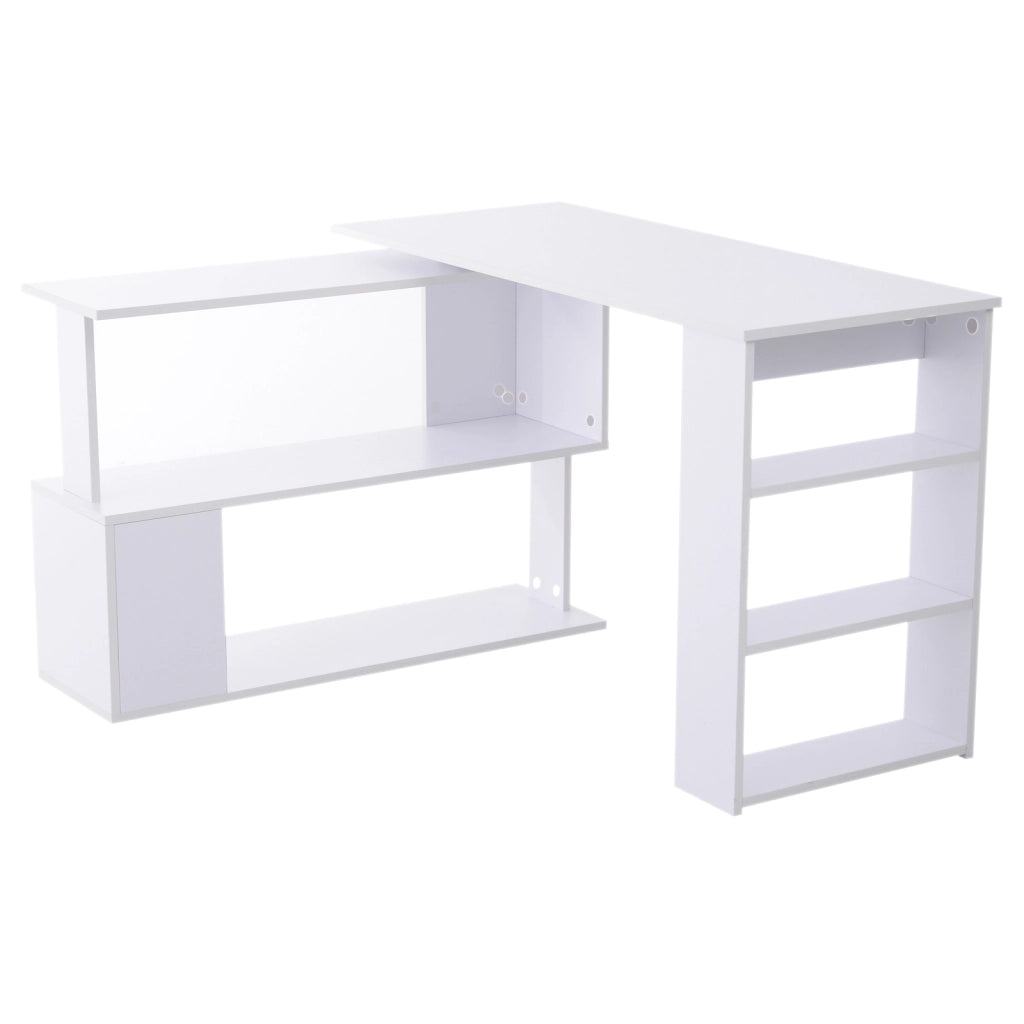 Scrivania Angolare Girevole ¨C Minimal ¨C Bianco 120x110 cm