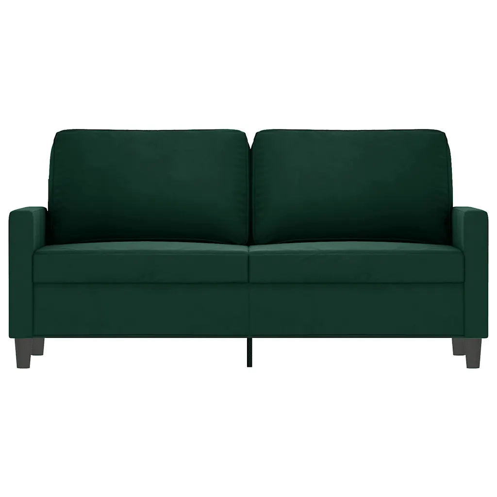 Divano a 2 Posti-Sofa 2 Posti Verde Scuro 140 cm in Velluto 618051
