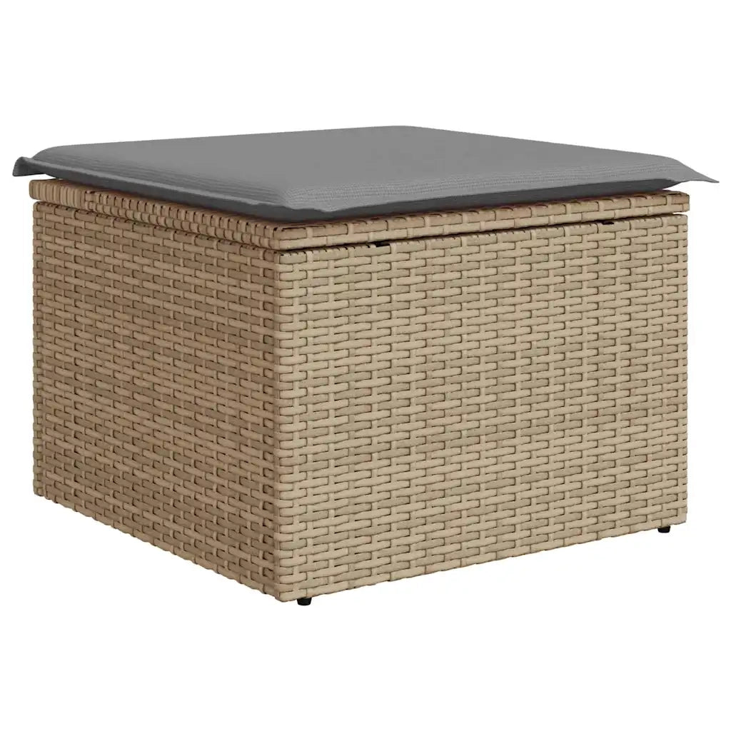 Set Divano da Giardino 6 pz con Cuscini Beige in Polyrattan 3326460