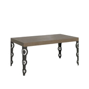 Tavolo allungabile 140/244x90 cm Karamay Premium tortora gambe antracite