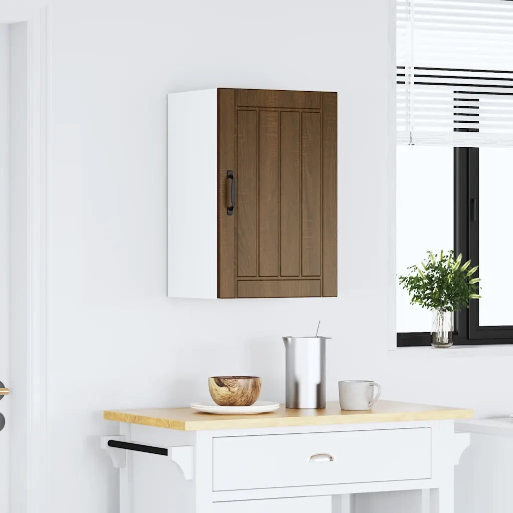 Pensile da Cucina-Mobile Cucina da Parete Lucca Rovere Marrone in Legno Multistrato 273701