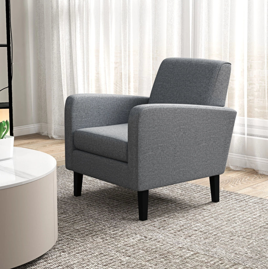 Poltrona 66x72x74 cm ergonomica con imbottitura in schiuma; poliestere grigio chiaro