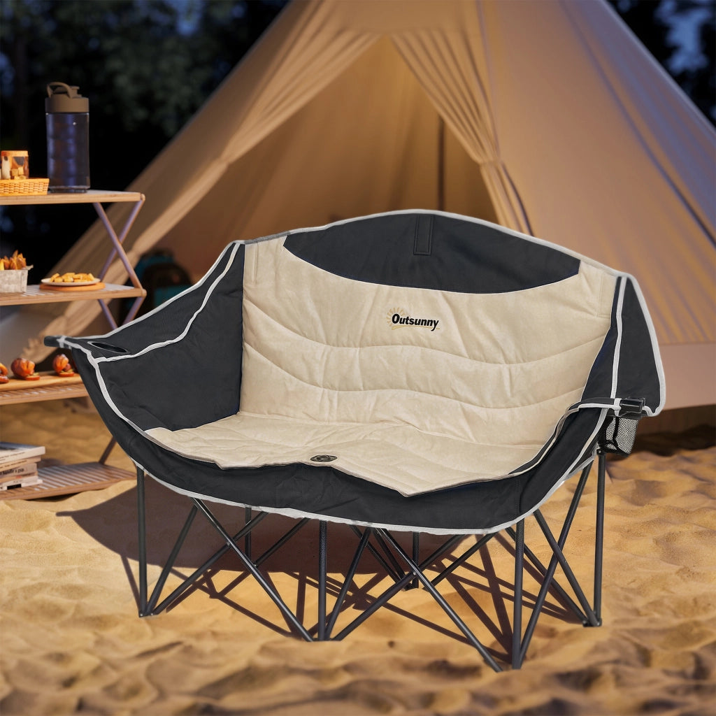 Sedia da camping pieghevole 2 posti ¨C Minimal ¨C Khaki 250kg