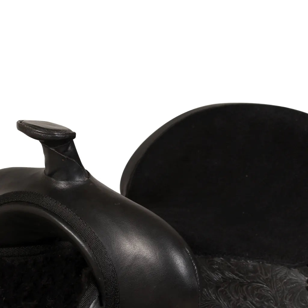 Sella Western Testiera e Pettorale in Vera Pelle 12" Nero 91355