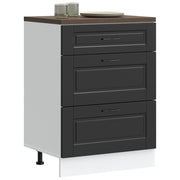 Mobiletto da cucina "Porto" nero in legno ingegnerizzato 854260