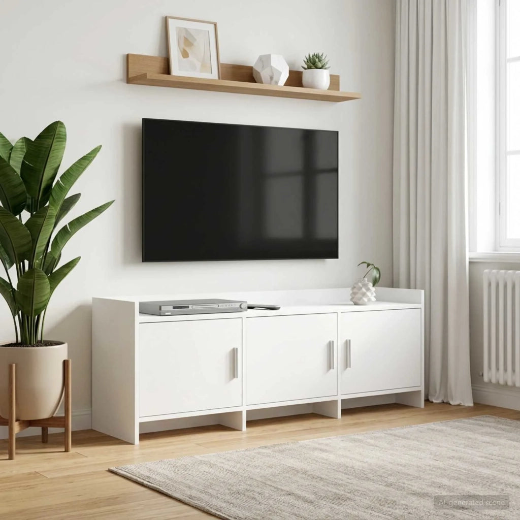 Mobile TV 130 x 33 x 47 cm Bianco Legno ingegnerizzato 8011195