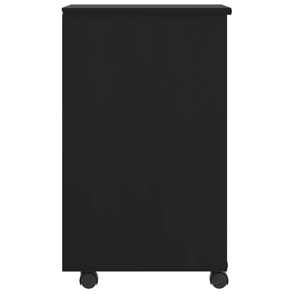 Armadietto Rotante con Cassetti MOSS Nero Legno Massello Pino 4015792