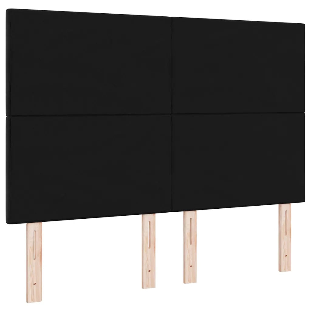 Testiera | Testata LED con strisce LED Nero 160 cm Velluto