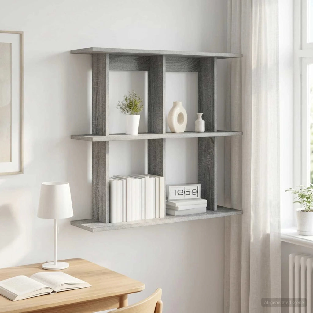 Scaffale da parete A parete Sonoma grigio 80 x 20 x 75 cm 8012081