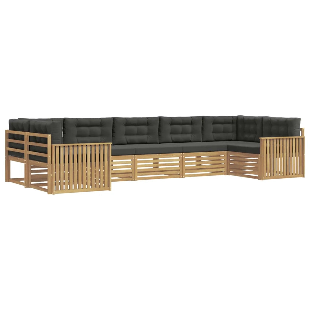 Set di divani da esterno 7 pz Bianco e Antracite 3391082