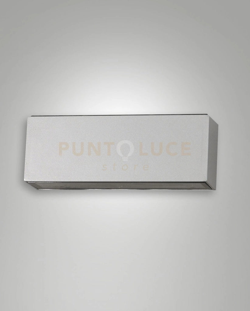 TRIGG APPLIQUE DA ESTERNO LED 14W 3000K 1300LM 2 LUCI ARGENTO