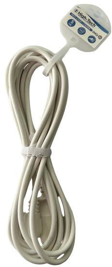 HIGH-TECH PROLUNGA 5MT+ SPINA GRANDE 16A 2P+T PRESA P17 C/CONTATTO DI TERRA C/PROTEZIONE BAMBINI BIANCA MATERIALE ELETTRICO