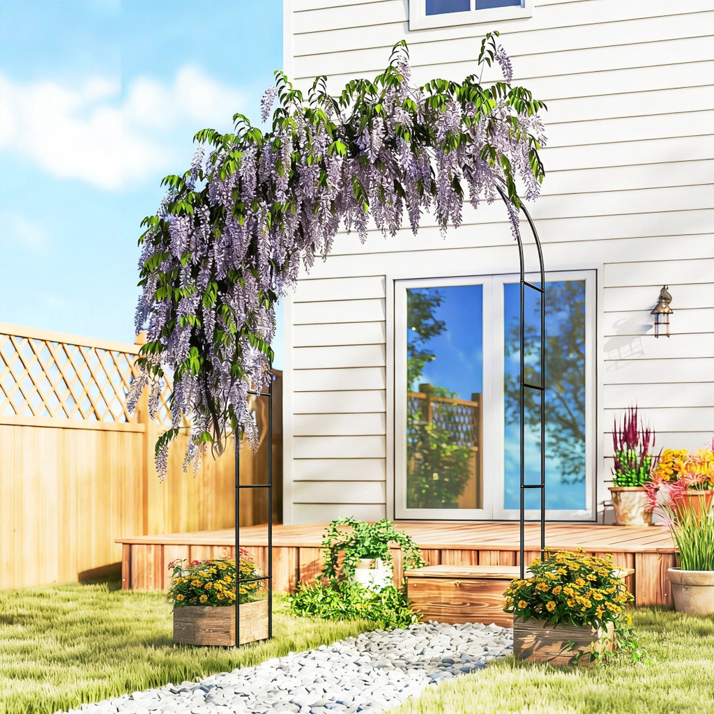 Arco da Giardino in Metallo ¨C Minimal ¨C Nero