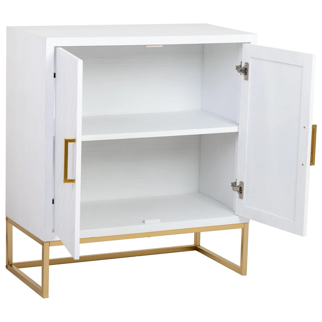 Credenza con 1 cassetto e 2 ante in legno e metallo 80x39,5x89h cm