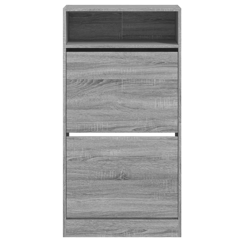 Scarpiera-Scaffale per scarpe Grigio Sonoma 60x34x116 cm in Legno Multistrato