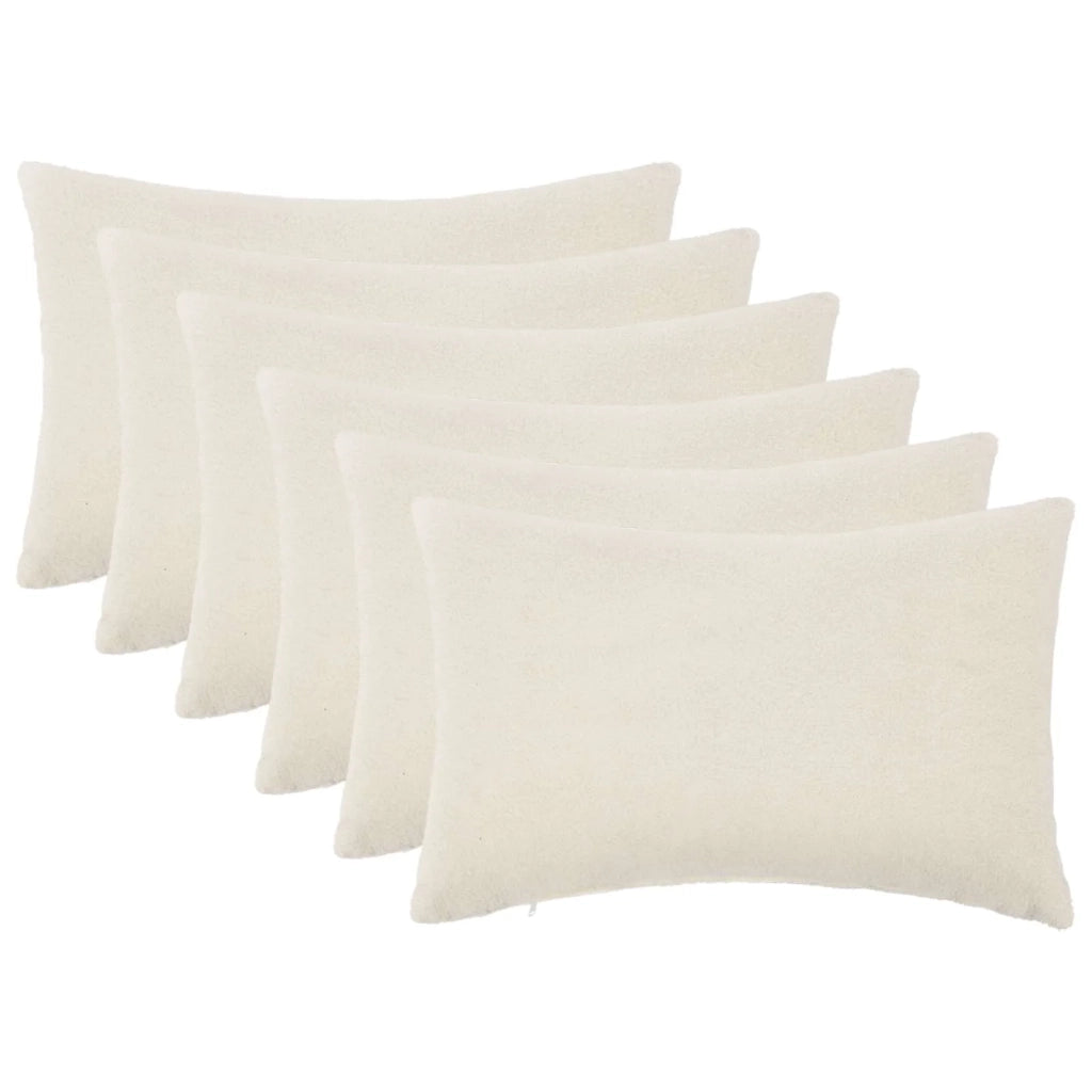 Federa 6 pcs HEERLEN Crema 50 x 80 cm Bouclé 911988