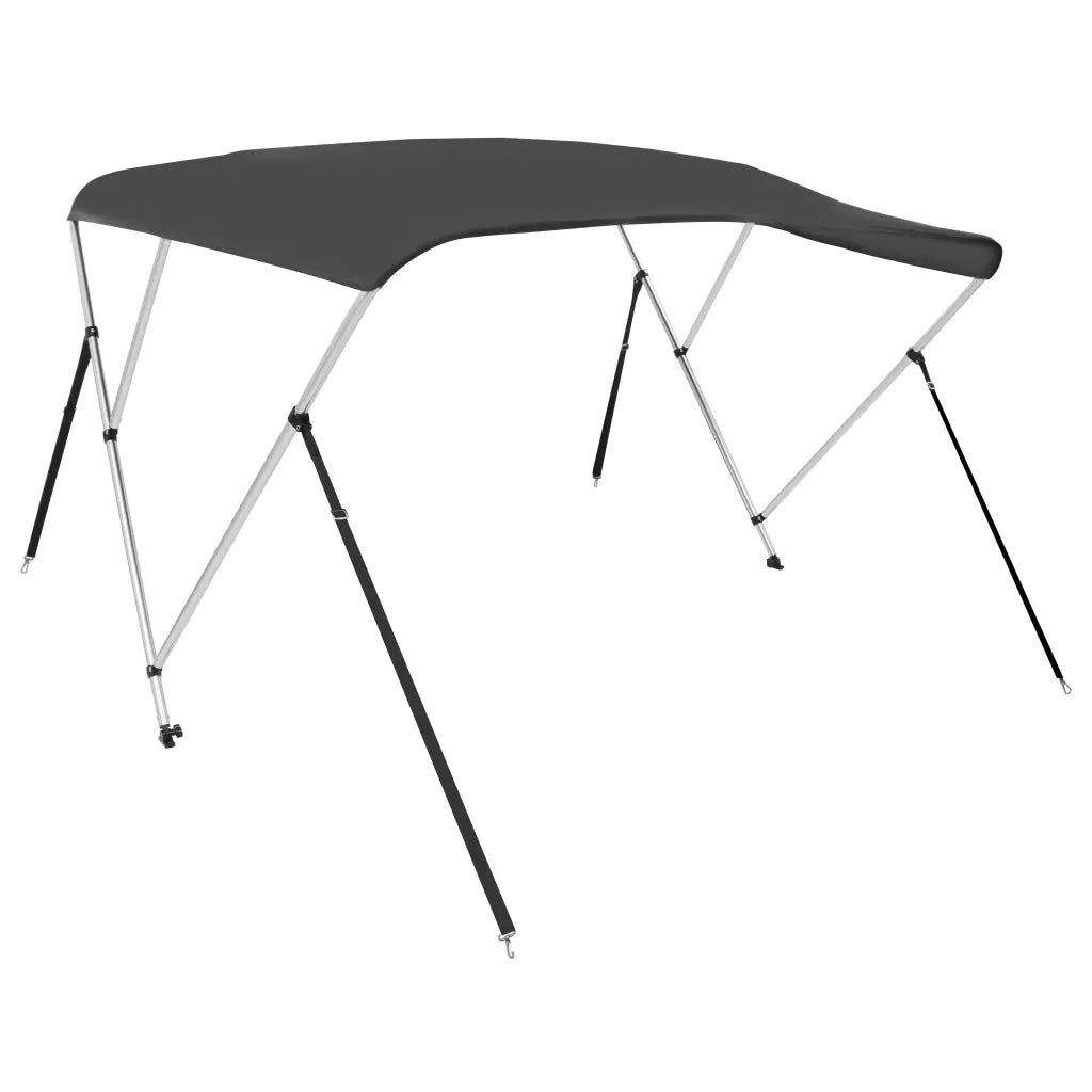 Bimini di Prua con Tendalino a 3 Archi-Tenda da Sole per Bimini di Prua Antracite 183x196x137 cm