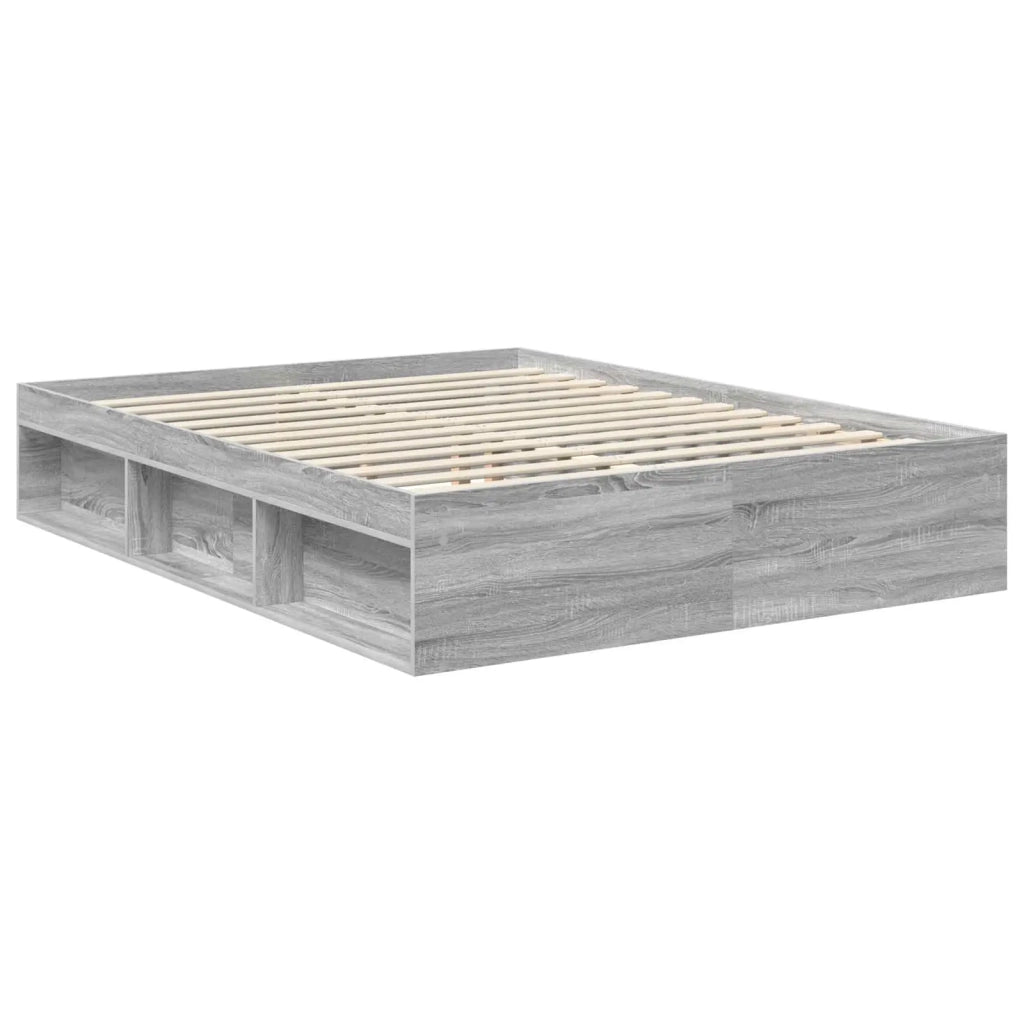 Struttura del letto Grigio Sonoma 150 x 200 cm Pino massello 3409341