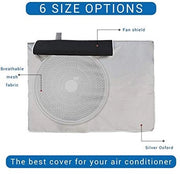 Copertura per impianto di climatizzazione - Acqua, polvere e UV resistente - Resistente al freddo - Dimensioni 72 x 26 x 57 cm - Materiale Oxford argentato - Coperture per impianto di climatizzazione
