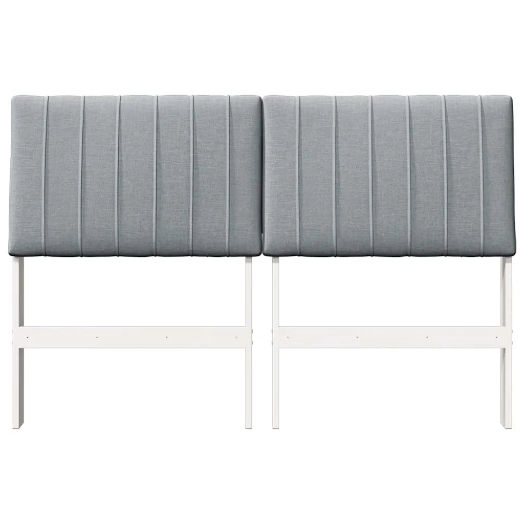 Testiera | Testata imbottita Grigio chiaro 140 cm Pino massello