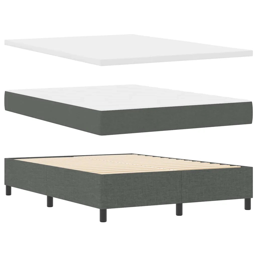 Letto a molle con materasso Grigio scuro 160 x 200 cm Tessuto 3339323