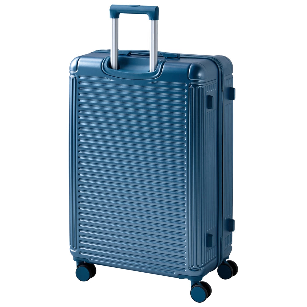 Set di 3 valigie blu in materiale sintetico con ruote silenziose in ferro e cerniera antifurto 3 misure Lucchetto TSA Comodità