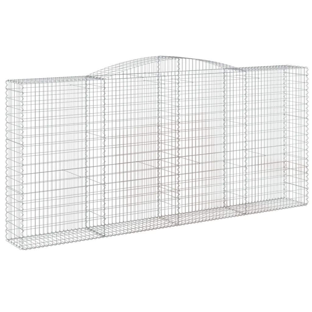 Cesti Gabbioni ad Arco 8 pz 400x50x180/200 cm Ferro Zincato 3147054
