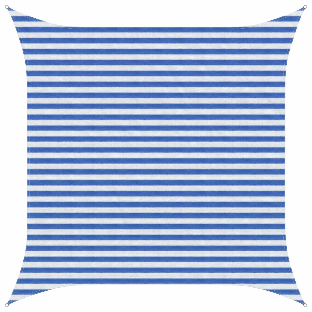 Vela Parasole | Telo Ombra | Vela da ombra Blu e Bianco 3 x 3 m HDPE