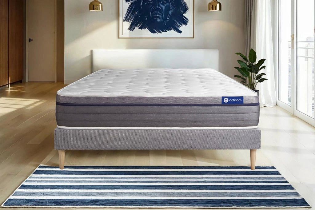 Kit rete e materasso matrimoniale Actiflex zen 80x200cm - Spessore : 26cm - Molle insacchettate e memory foam - Bilanciato -