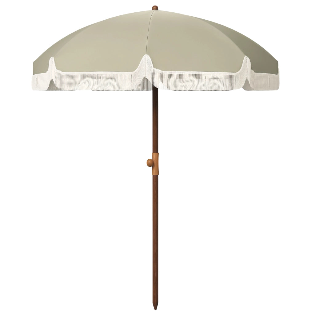Ombrellone da Giardino con Frange ¨C Minimal ¨C Verde ?190x210 cm