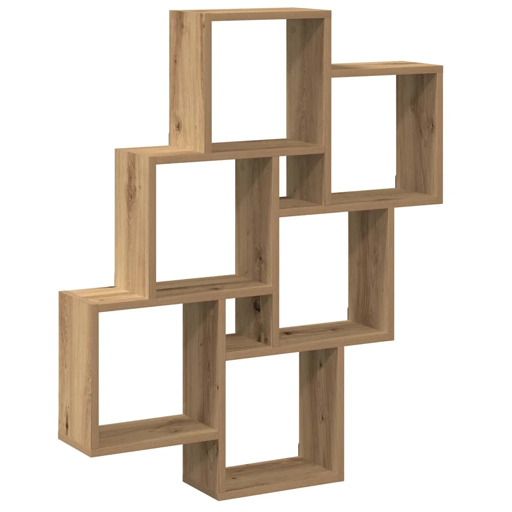 Mensola a Muro | Mensola a parete a Cubo Artigianale 78x15x93 cm Legno Multistrato
