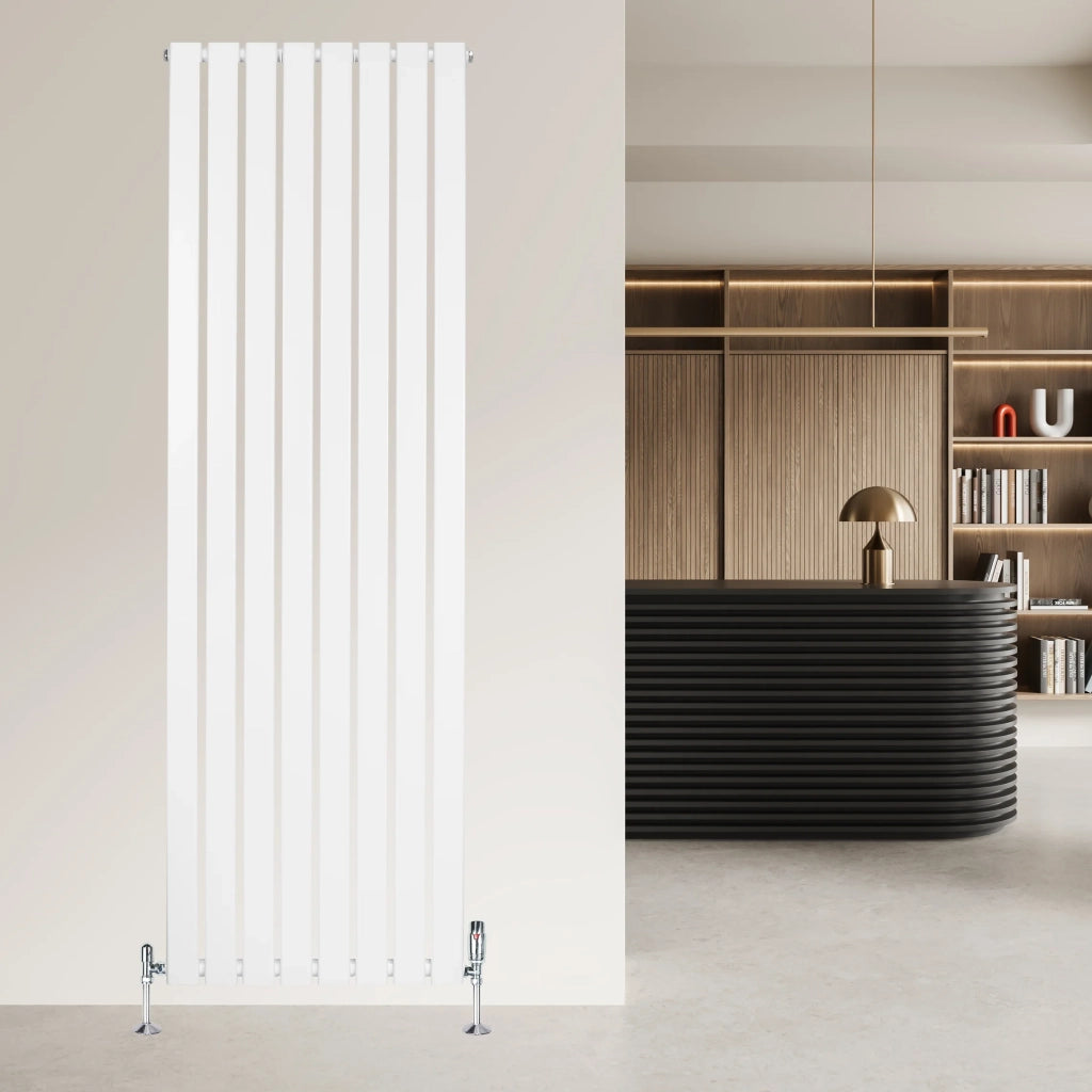 Radiatore Verticale Design Piatto Colonna Singola Bianco 1800x560 mm