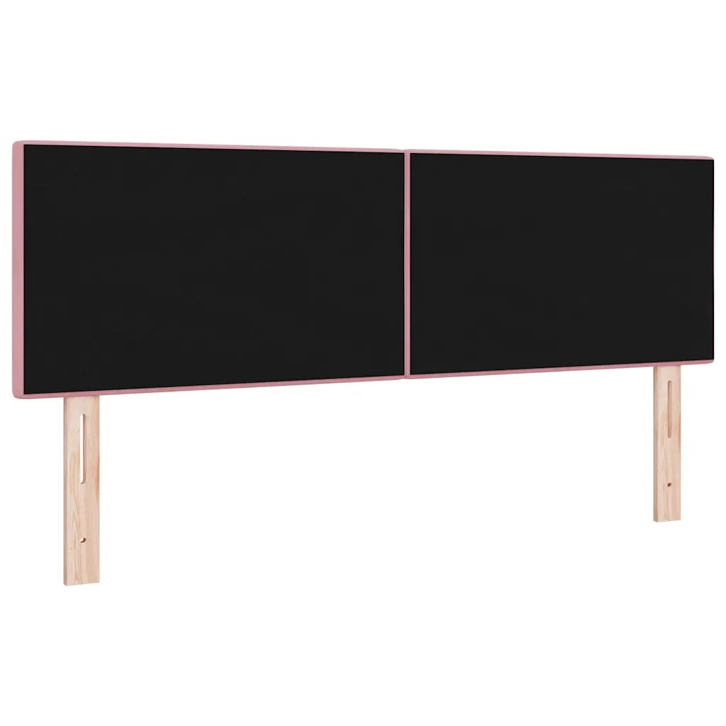 Testiera | Testata LED con strisce LED Rosa 160 cm Velluto