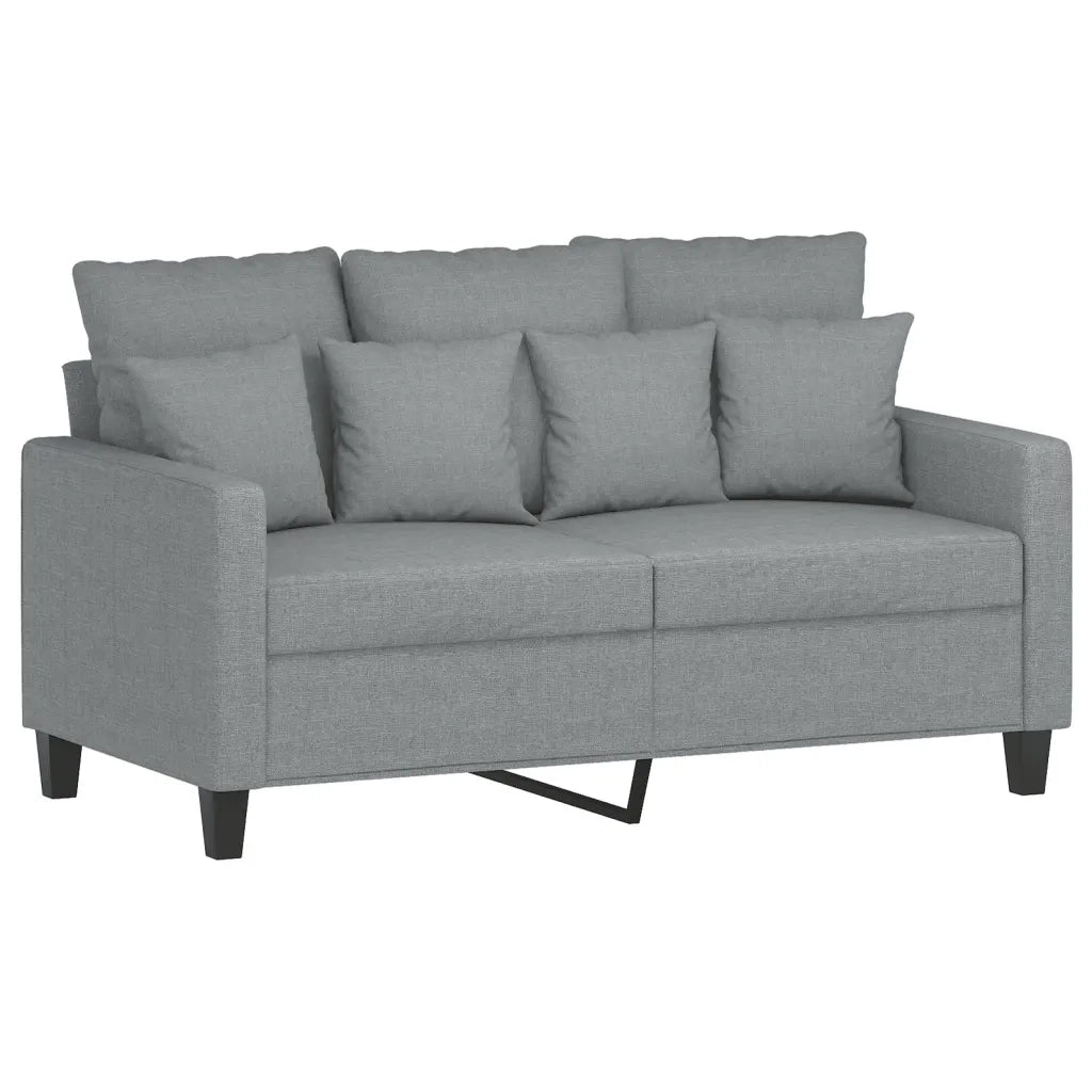 Set Divani 4 pz con Cuscini Grigio Chiaro in Tessuto 3201640