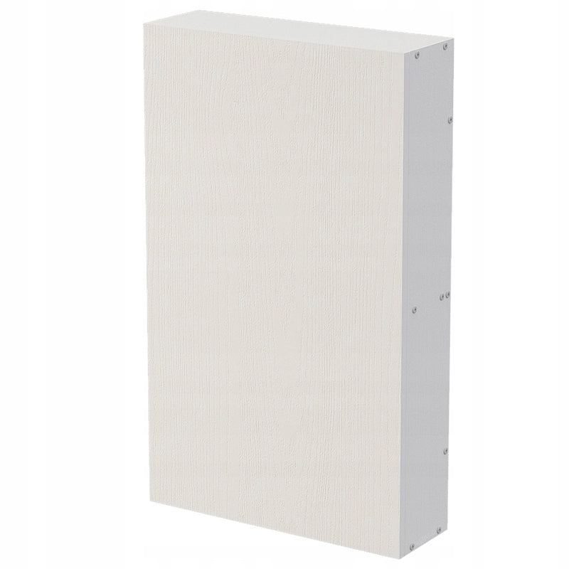 Mobiletto da bagno sospeso bianco con ripiani, colonna, stile loft, moderno, 80 cm