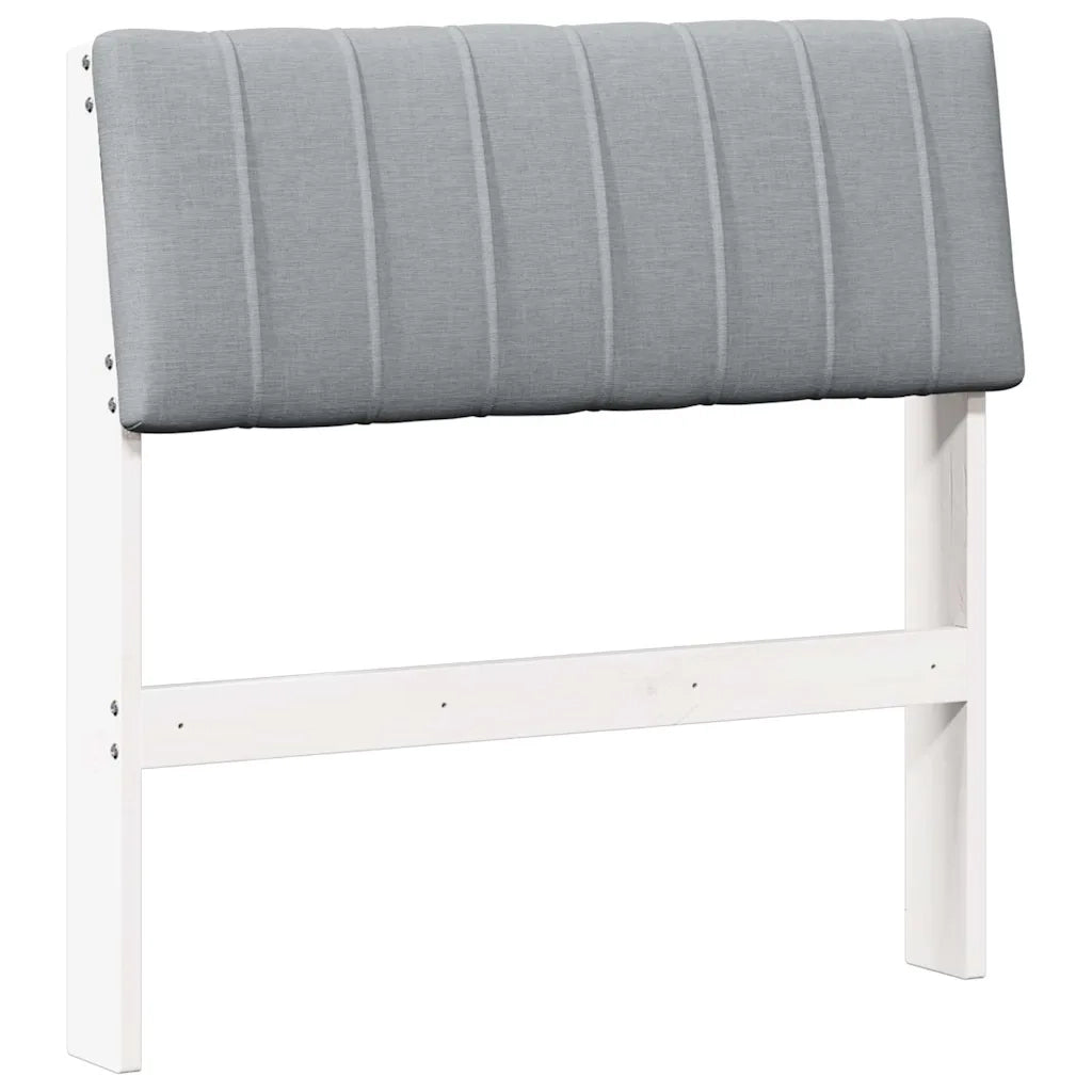 Testiera | Testata imbottita Grigio chiaro 80 cm Pino massello