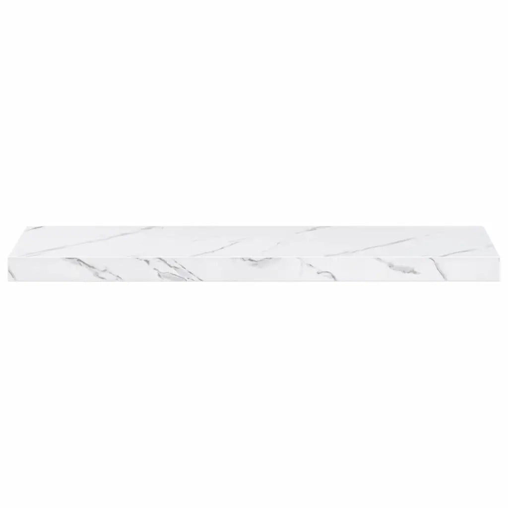 2 pz Scaffale da parete | Ripiano a parete | Mensola a parete Marmo Bianco 90 x 23,5 x 4 cm