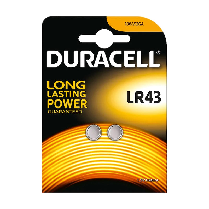 DURACELL LR43 BLISTER 2 BATTERIE - master carton da 10 blister