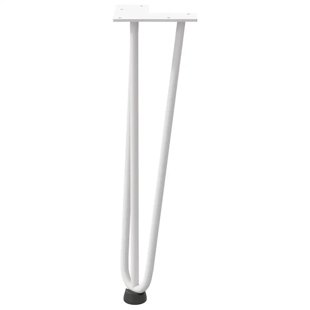 Gambe a forcina per tavolino 4 pz bianche 42 cm in acciaio massiccio 4012441