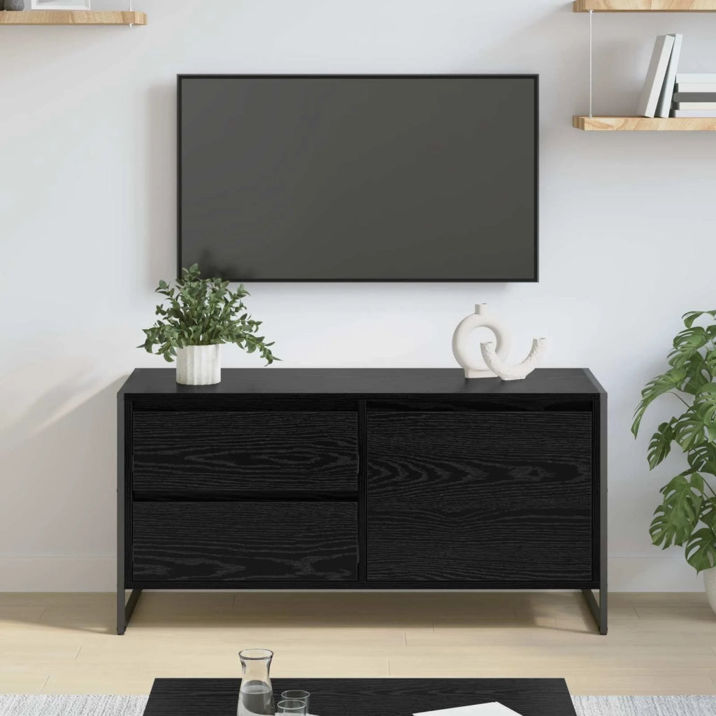 Mobile TV Rovere Nero 100 x 36 x 49.5 cm Legno multistrato 886618