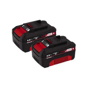 Einhell 4511489 Power X-Change Batteria PXC Twinpack 2x18V 4 Ah Ioni di Litio colore Nero Rosso