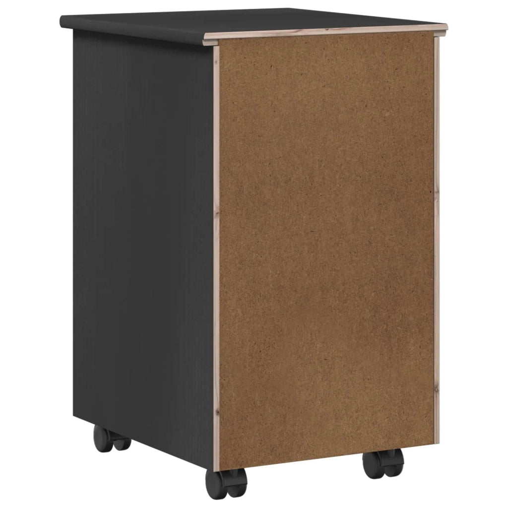 Mobile con Ruote Grigio 34 x 39 x 56 cm Legno di pino massiccio 42028342