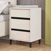 Combarren, Comodino un Ripiano, 48x40x71h cm Bianco